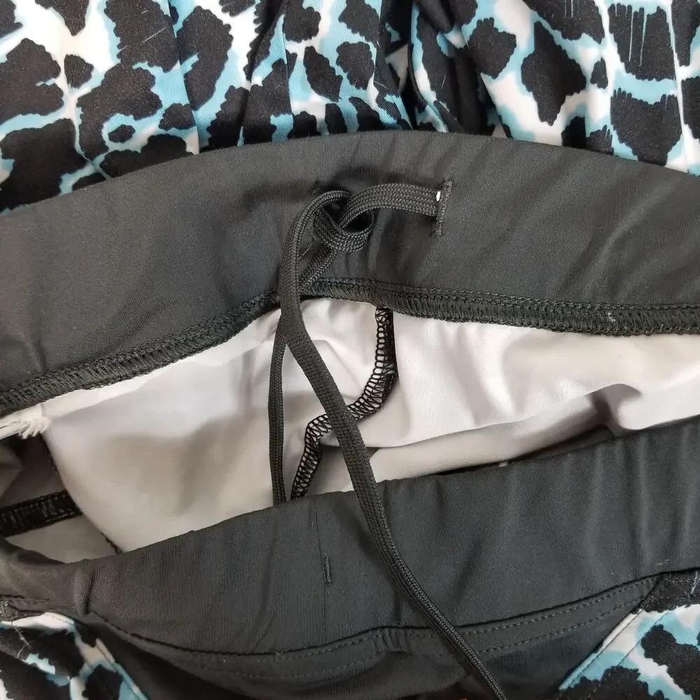 Adidas‎ Stella McCartney Leopard Print Running Legging Blue Black Small